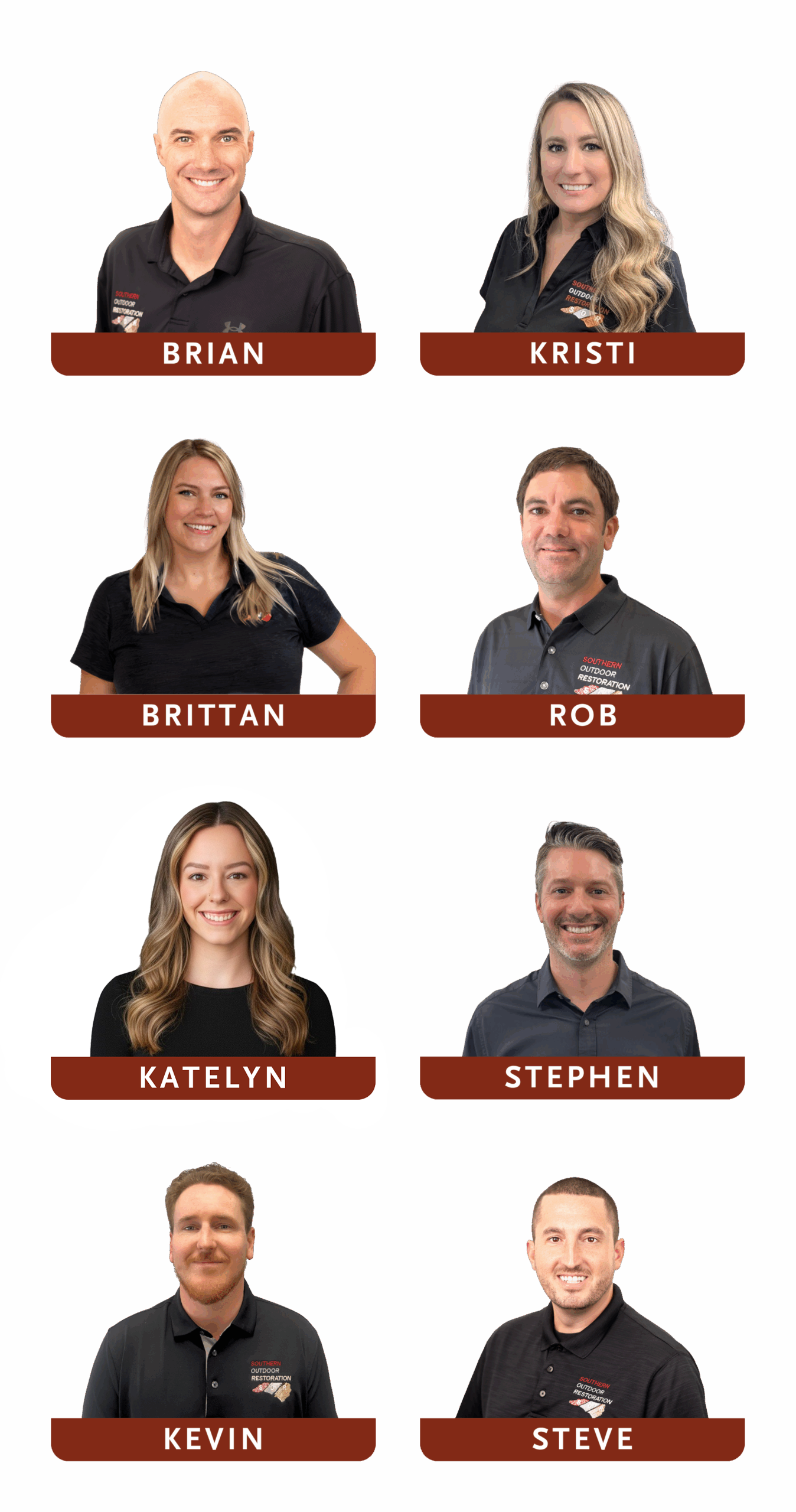 Brian, Kristi, Brittan, Rob, Katelyn, Stephen, Kevin, and Steve