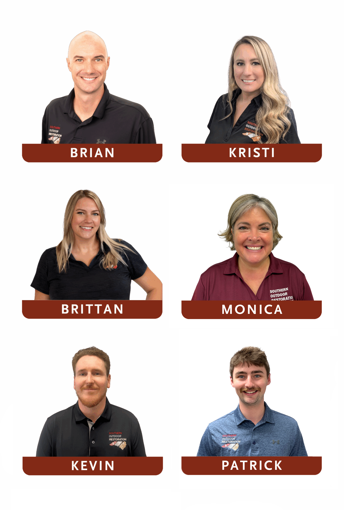 Brian, Kristi, Brittan, Monica, Kevin, and Patrick